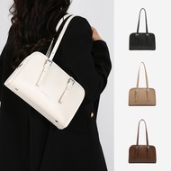 Korean New Style Boston Bag French Style Shoulder Bag Large Capacity Handbag for Women Solid Color S