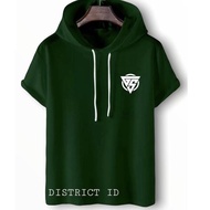 Men's short sleeve hoodie t-shirt/printed hooded hoodie t-shirt/men's hoodie t-shirt E6Y3