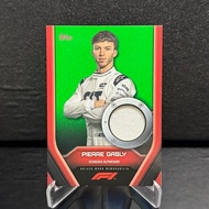 F1 Topps Card (RELIC PATCH) - Pierre Gasly (09/75) (Alpharauri F1) - RACE WORD MEMORABILIA