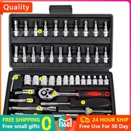 46pcs Tool Box Car Motorcycle Repair Set Hand Tools Home Service motor DIY Kit