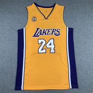Lakers24Yellow Purple V Collar60Anniversary Embroidered Basketball Jersey LAKERS BASKETBALL JERSEY