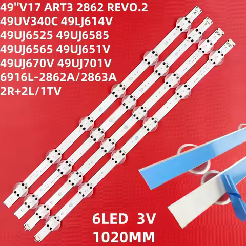 LED Backlight strip For 49UV340C 49LJ614V 49UJ6525 49UJ6585 49UJ6565 49UJ670V 49UJ701V V17 49 6916L-