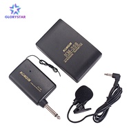 KM-208 Wireless FM Transmitter Receiver Lavalier Lapel Clip Microphone Mic System 20M Receive Range