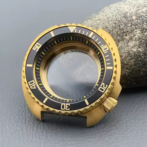 Mod 6105 6309 Turtle Abalone Watch Case Sapphire Crystal Glass Fit NH35 Movement Transparent Bottom 