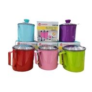 G4O7 Oil Pot Color 1200 ml Stainless Steel Oil Filter Container 1.2 Liter B8L