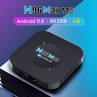 New H96MAX M5 Android 11 TV BOX WIFI6 8K Smart TV BOX RK3318 Chip 8K Andorid 11.0 Set Top Box Decoder H.265 video player TV Receivers