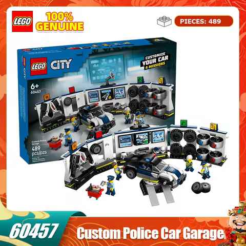 LEGO Building Blocks Urban Series 60457 Customized Police Car Garage Boys' and Children's Toys Birth