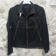 jaket harington pria SHIPS sz M POLOS hitam berkerah basic bagus casual