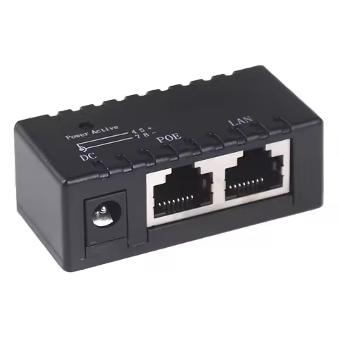 - Passive POE Injector For IP Camera VoIP Phone Netwrok AP Device 12V - 48V -