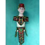 TRADITIONAL dayak DANCE COSTUME for children/embroidered dayak motif dance accessories