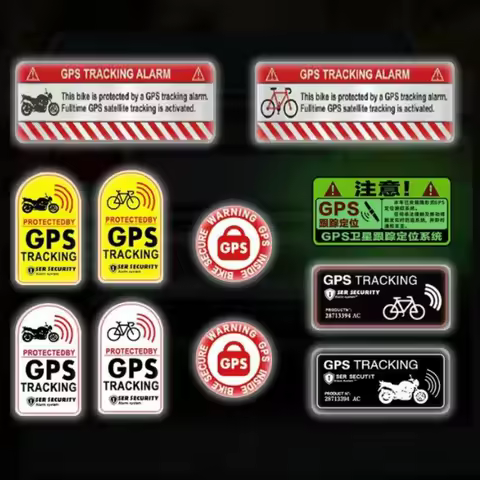 1 PCS Bicycle Motorcycle GPS Sticker Scooter Anti-Theft Warning Sticker Tracking Reflective Waterpro