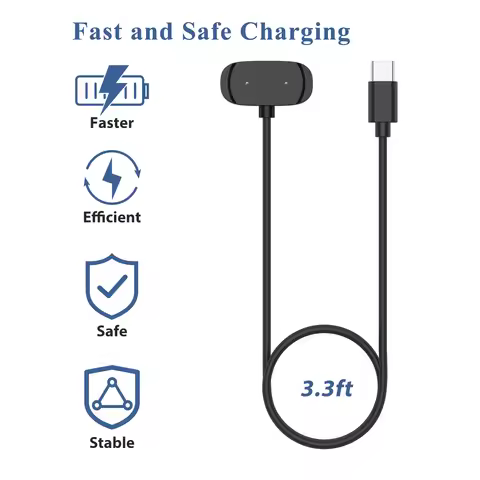 USB C Charger For Amazfit GTR 2 2e 2 4 Mini 100cm Charging Cable For Amazfit T-Rex Pro/Bip 5 3 Pro/G