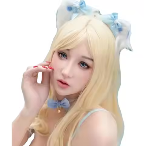 (M33 Elsa)'Dreammask' DMS Crossdressing Female/Girl Full Head Cosplay Open Mouth Gag Kigurumi Male T