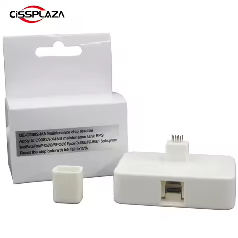CISSPLAZA 1X C9382 Maintenance Box chip resetter Compatible For Epson WF-C5310 WF-C5810 WF-C5390 WF-