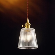【塵年舊飾】懷舊銅製玻璃吊燈PL-1731附LED 6W燈泡