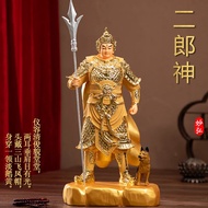 二郎神杨戬神像家用供奉摆件树脂佛像站坐二郎真君哮天犬天神将军Erlang God Yang Yang God Statue Household Worship Ornaments Resin Budd