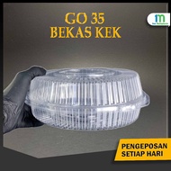 Bekas Plastik Bulat Letak Kek GO35 GO38 " Round Plastic Cake Packaging Disposable Plastic 50pcs±