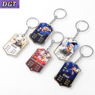 DGT Soccer Players Car Keychain Football Scoring Card Keychain Soccer Players Around Backpack Decora