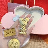 超划算手机链Kt猫米老鼠米奇足金999挂绳挂件钥匙扣卡通包包挂饰Mobile Phone Chain Kt Cat Mickey Mouse Mickey Foot Gold 99DJ