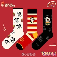 BFF Mcdonald's French Fries Burger Despicable verdy Street Wear Socks vick Cartoon Male Cotton Femal