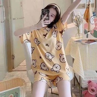 TS-00117 COD Ladies Cotton Pajama Set Breathable Loungewear Sleep+Fall Asleep Couple's Costume