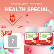 【Live Exclusive】Nature's Key Apple Cider Vinegar Gummies Concentrate 1000mg & VitaminB12 Fat Burning