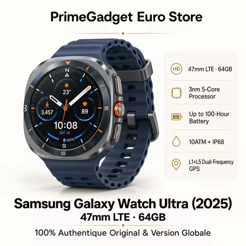 Samsung Galaxy Watch Ultra 2025,Super Amoled,2+64Gb,1.5 Inches,Exynos W1000 (3 Nm),590 Mah,Lte Versi