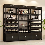 Display Cabinet Wine Rack Shelf Liquor Wine Cabinet Wine Rack Floor Cabinet Storage Iron Winery Storage Rack Wine Superm