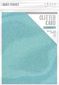 Craft Perfect 9970E Glitter Card 8.5X11 TROP, Tropical Tide
