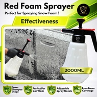 【CP CAR Detailer】RED Foam Sprayer Design 2000ml Snow Car Wash Sprayer Bottle Car Detailing Kit
