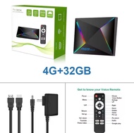 รุ่นใหม่ปี2025 R69 PLUS Android 14 Smart TV box ALLWINNER H728 BT5.X ถอดรหัสวิดีโอ Wifi6 1000M Lan
