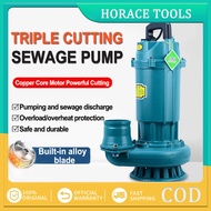 Submersible Water Pump 2600W 220V/2HP High Lift Water Booster Pump Jet Pump Cutting Type Water Pump