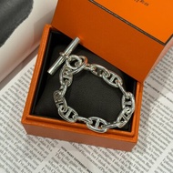 全新💖 Hermès 愛馬仕 純銀豬鼻手鍊 MM