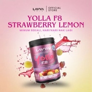 LAVVA YOLLA F8 STRAWBERRY LEMON | YOLLA F8 ICE LEMON TEA POWDER DRINK PROBIOTICS 500g