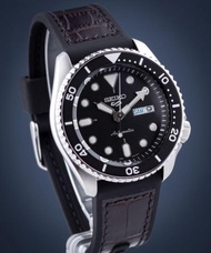 電子消費券 佐敦門市 現貨 100% 全新 精工 Seiko 5 Sports Basic Black 黑色 5仔 Leather 皮帶 SRPD55K2 SRPD55K SRPD55 Automat