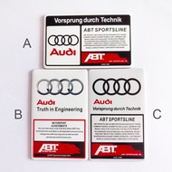 1 x Aluminum AUDI SPORT Logo Car Auto Decorative Emblem Badge Sticker Decal AUDI Motorsports SPORTSL