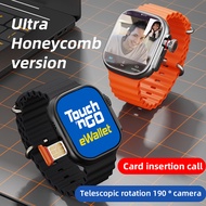 5G data Smart Watch Simcard + Wifi + 180° Camera + GPS Super Amoled Ultra9 smartwatch android playst
