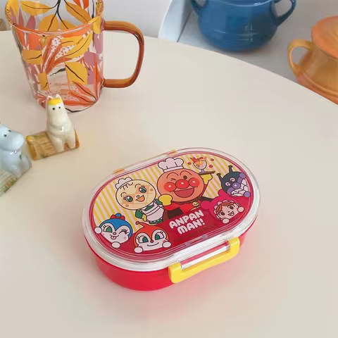 Cartoon Anime Anpanman Bento Box Creative Lunch Box Cute Mini Snack Tableware Portable Fruit Box Hou
