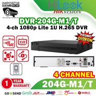 DVR HILOOK 4 CH DVR 4 CHANNEL HILOOK 2MP DVR-204G-M1/T Supports CCTV Camera Audio