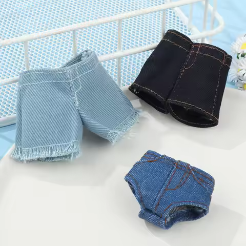 1/6 BJD Dolls Floral Jeans Leather Pants Shorts 11.5" Dolls Trousers Multi-styles Fashion Casual Wea