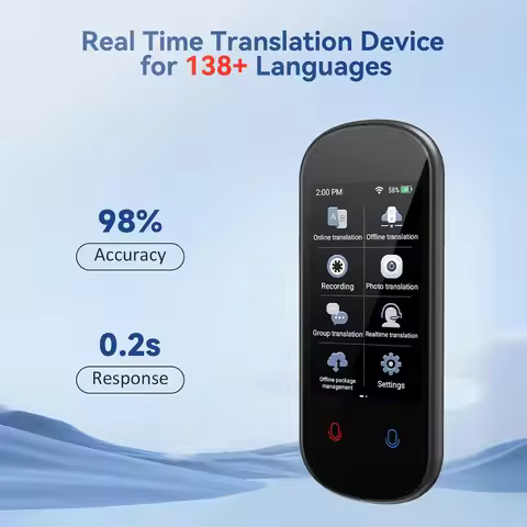 Vormor Language Translator 138 Languages Instant Two-Way Translation Portable Voice Translator Suppo