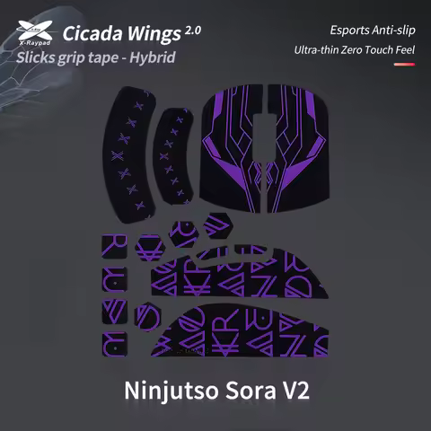 X-Raypad Cicada Wings V2 Slicks Grip Tape For Ninjutso Sora V2 Non Slip Suck Sweat Pre Cut X-Raypad 