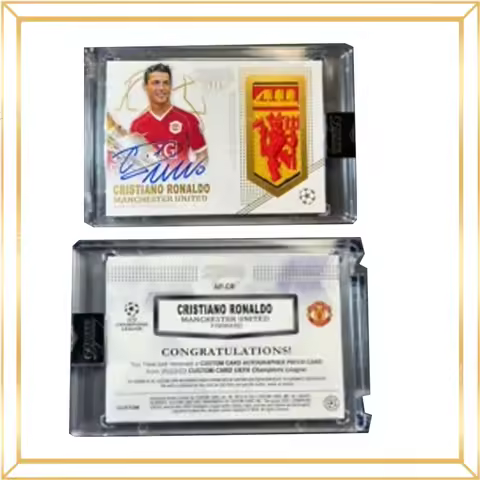 League Cristiano Ronaldo Premier League Champion DIY Handmade Football Collectible Card Custom Card 