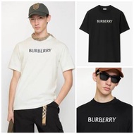 BURBERRY 男裝 正品 💥VIP清貨優惠💥 男女可穿 短袖純棉T恤 簡約文字圖案 原廠出口歐洲 只有一批賣完冇補貨 (👉官網售約HK4800)👉黑色/白色 S-XL碼 🩷查詢更多實物圖片/瀏覽更
