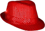 blinkee LED Flashing Fedora Hat with Red Sequins by