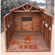 ♈❧☋Ermi Large Dog Wooden Doghouse Outdoor/Mil Dog House/Dog House/Dog Villa/Pet House/Rainproof B-3