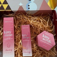 BRAND NEW STRAWBERRY SET FOXYAFFAIRS THREESOME SET - KITTY SCRUB RINSE DROPS INTIMATE SET FEMININE W