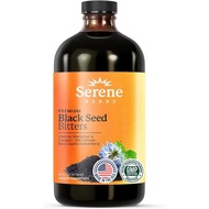 Serene Herbs Organic Black Seed Oil Bitter Flavor Liquid-Black Cumin Seed Extract, Nigella Sativa, P