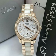 Jam tangan Wanita Original ALEXANDER CRISTIE AC2463 Rosegold white