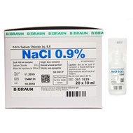 [20pcs] Braun Sodium Chloride NaCl 0.9% for Injection 10mls
